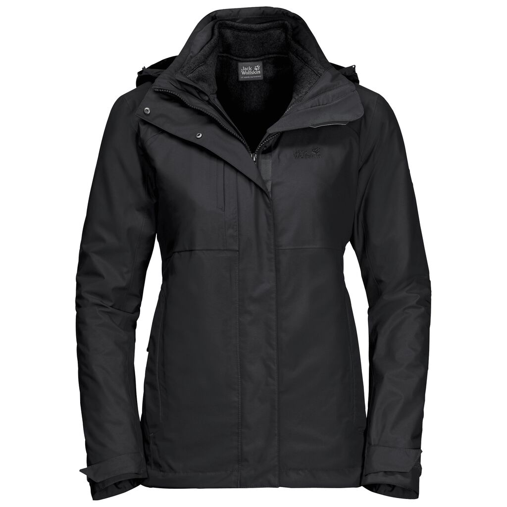 Jack Wolfskin ECHO PASS Vestes Femme Noir - AQPCURO-21